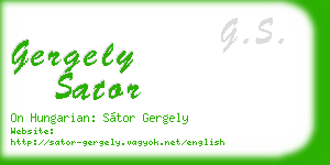 gergely sator business card
