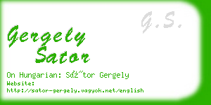 gergely sator business card